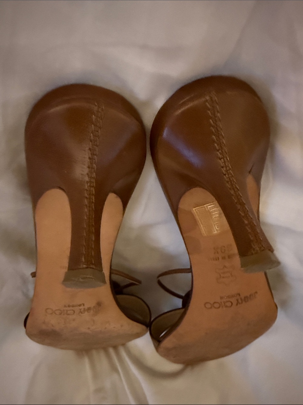 Authentic JIMMY CHOO LONDON
Vintage Rare brown leather slide sandals - Picture 6 of 9
